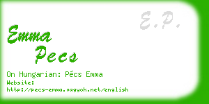 emma pecs business card